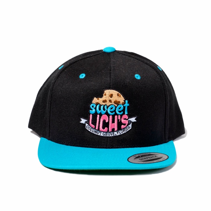 Sweet Lich's teal snapback hat