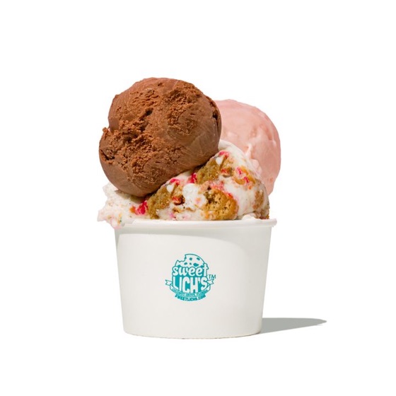 A scoop of ice cream