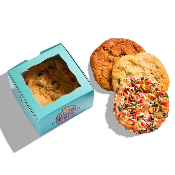 A 6 pack box of Sweet Lich's cookies